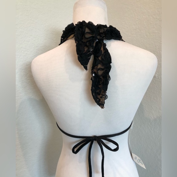 Sequin Mesh and Lace 5-Way Bikini Top D to DDD Custom Made by Pango Pango - Picture 4 of 13